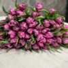 Букет з 35 або 45 бузкових піоноподібних тюльпанів “Celine”