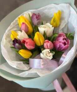 Букет з 15 тюльпанів Мікс