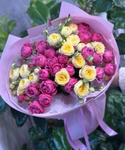 Мікс з 15 гілок кущових піоноподібних троянд