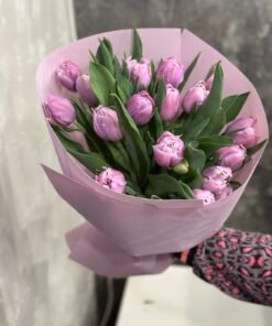 Букет з 15 піоноподібних тюльпанів "Katinka"