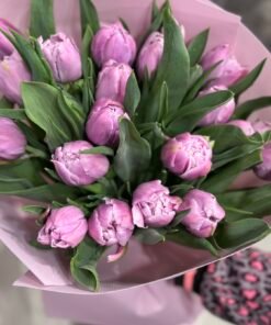 Букет з 19 піоноподібних тюльпанів "Katinka"