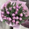 Букет з 25 піоноподібних тюльпанів 