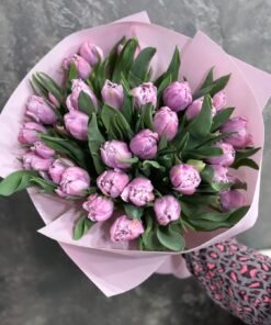Букет з 35 піоноподібних тюльпанів "Katinka"