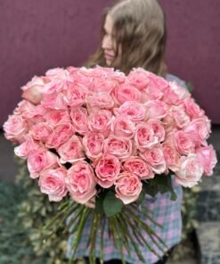 Букет з 35 або 51 піоноподібної троянди "Pinky Winky"