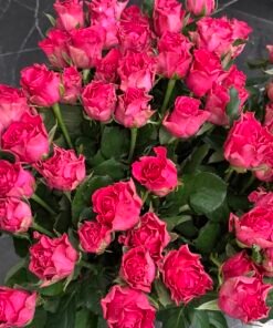 Букет з 15 малинових троянд "Roseberry" 70 см