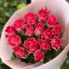 Букет з 15 малинових троянд