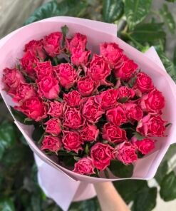 Букет з 35 малинових троянд "Roseberry" 70 см