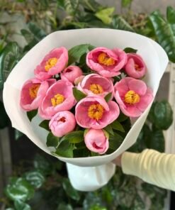 Букет з 11 півоній "Salmon Saucer"