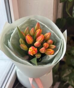 Букет з 19 Яскравих тюльпанів